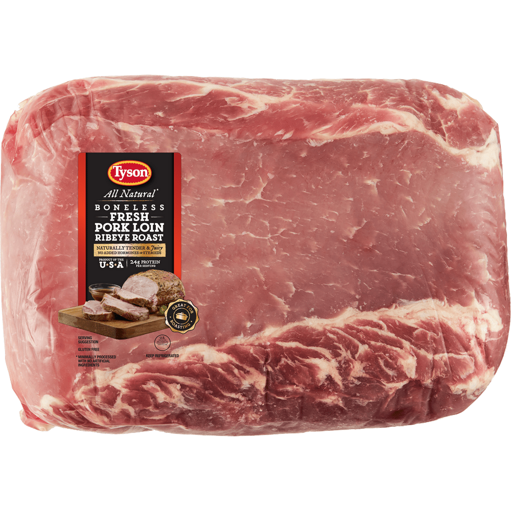 Tyson® All Natural* Pork Ribeye Loin Roast Boneless, 1.0 2.4 lb