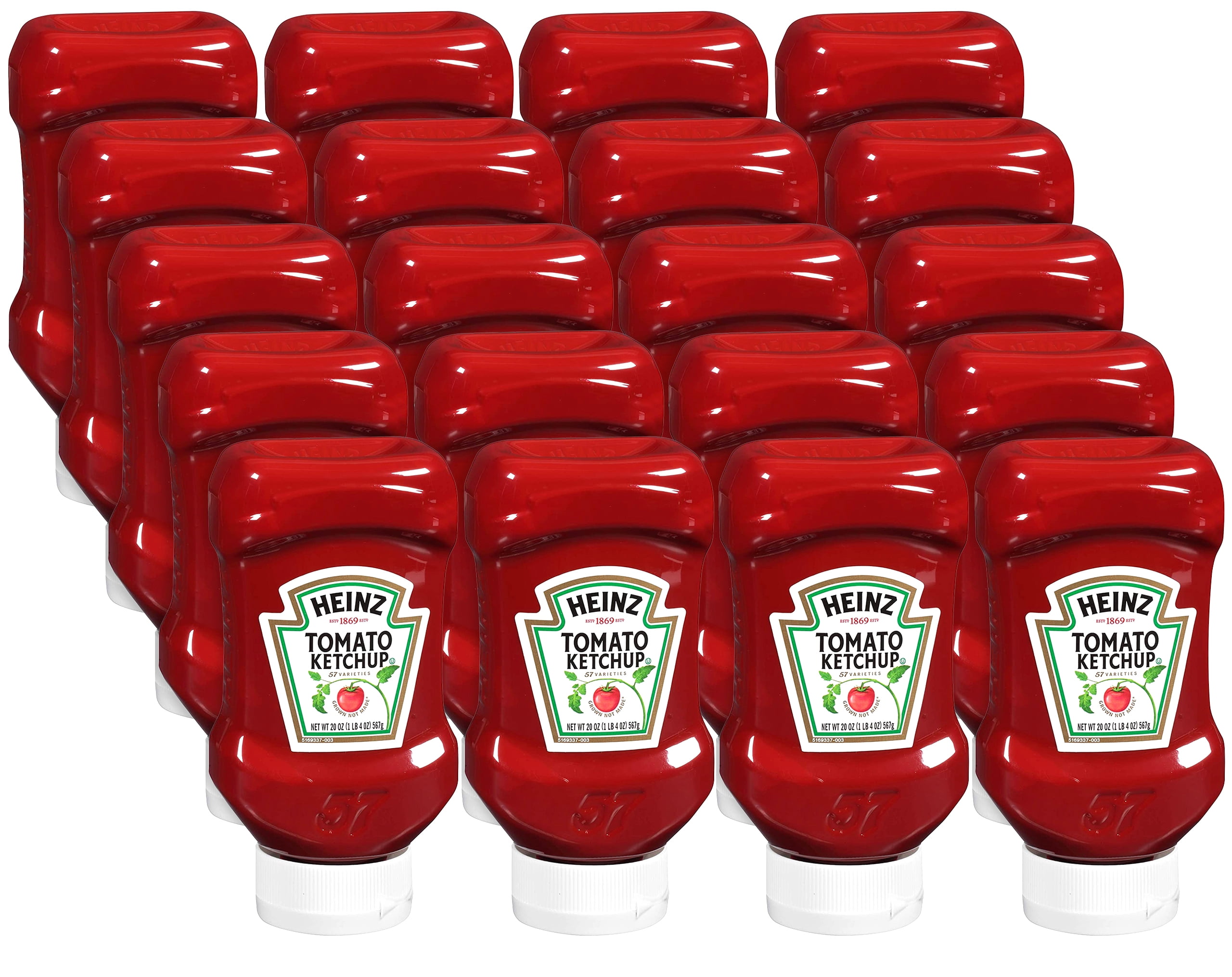 Heinz Tomato Ketchup Upside Down Squeeze Bottle 20 ct Casepack, 19.4 oz ...