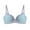 Blue, variant on Women' Underwire Bra,No Underwire Plus Scoop Convertible Straps Triangle Beige XL