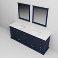 thumbnail image 7 of 84 In. W X 22 D Navy Blue Bath Vanity - White Quartz Top & 34 Mirrors Soft Close Ample Storage With 2 Cabinets And 14 Drawers Scratch Stain Finish Double Countertop For Doors, 7 of 7