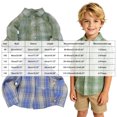 thumbnail image 3 of JUMEYU Toddler Button Down Shirt Kids Outerwear Coats Toddler Boys Shirt Coat Jacket Plaid Long Sleeve Kids Button Tops Outwear 3T 4T (Green,3-4 Years), 3 of 9