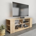 thumbnail image 5 of Space 55'' Modern TV Stand Console Table Entertainment Center for Up to 65'' TVs Natural Oak Finish, 5 of 6