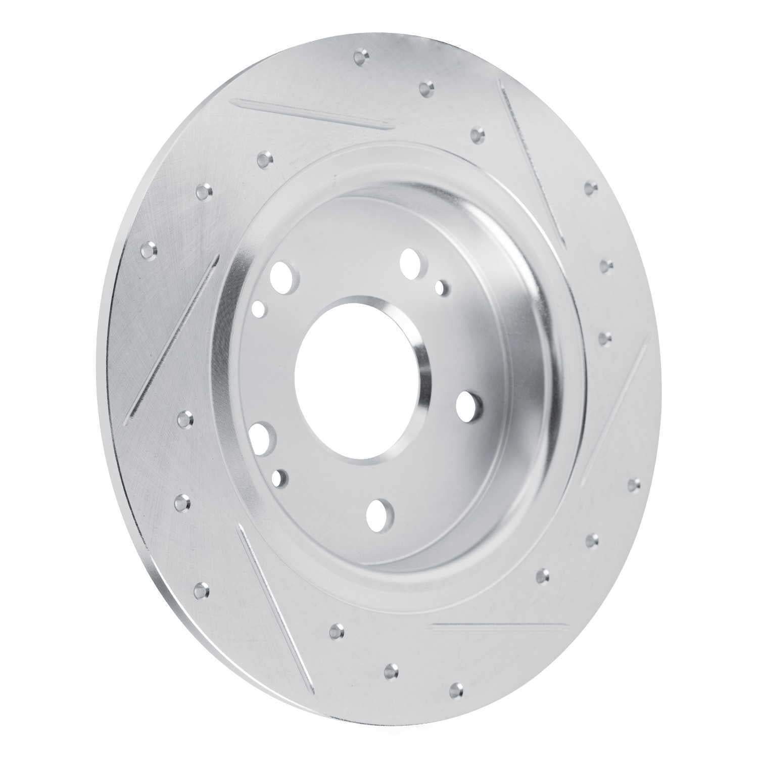 Dynamic Friction Company 631-59073R DFC Brake Rotor - Drilled And Slotted - Silver