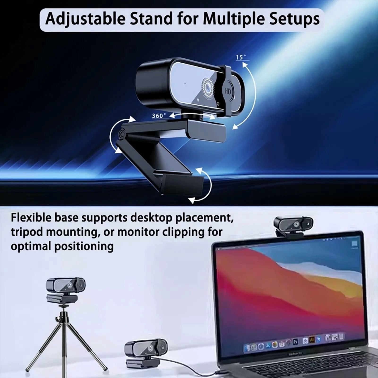 4K HD Mini Webcam With Microphone 2K Full HD Webcam 30fps Autofocus USB Web Cam For Auto  PC Laptop Video Shooting Camera