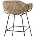 thumbnail image 4 of Jamie Young Co Nusa Transitional Metal/Rattan Counter Stool in Black/Natural, 4 of 5