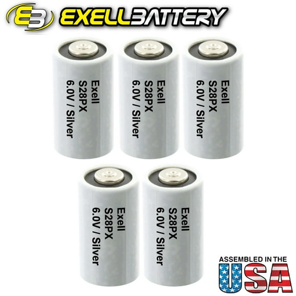 5x Exell S28PX 6V Silver Oxide Battery 4SR44, V28PX, PX28, 544,