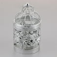 thumbnail image 3 of Guardoinrt Electroplated Metal Birdcage Shape Tea Light B- Candle Holder Silver Type E 1Set, 3 of 6