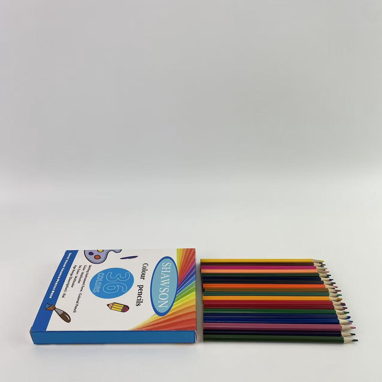 SHAWSON Colour pencils,36 Count Colored Pencils, Sharp colored pencils, loose learning supplies for teachers