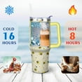 thumbnail image 4 of 40oz Tumbler with Handle & Straw, Stainless Steel Insulated Cup, Leak Proof Travel Mug, Keeps Drinks Hot/Cold,Coffee Cup, Gifts for Women Men, 4 of 7