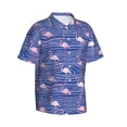 thumbnail image 2 of Haiem Flamingo Printed Hawaiian Shirt for Men - Men’s Casual Beach Summer Shirts - Stretch Fabric with Modern Fit-XX-Large, 2 of 9