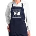 thumbnail image 1 of Stand Back Dad Is Cooking Father's Day Gift Kitchen BBQ Grilling Cooking Dad Father Apron with Pockets, Navy, One Size, 1 of 4