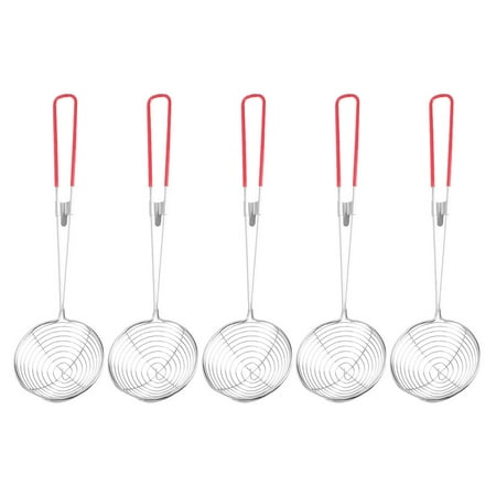 

5Pcs Stainless Steel Colanders Strainer Spoons Multipurpose Hot-pot Colanders