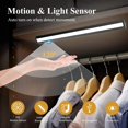 thumbnail image 2 of Motion Sensor Under Cabinet Lights, Wireless Closet Light USB Rechargeable Ultra Slim LED Light for Kitchen Wardrobe Cupboard Pantry (2 Pack), 2 of 6