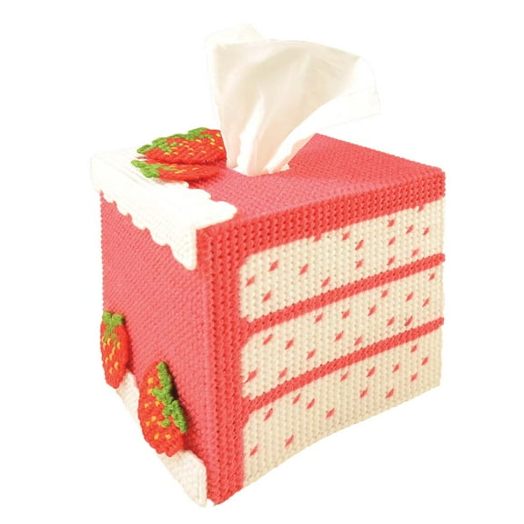 Herrschners® Cake Slice Tissue Box Plastic Canvas Kit