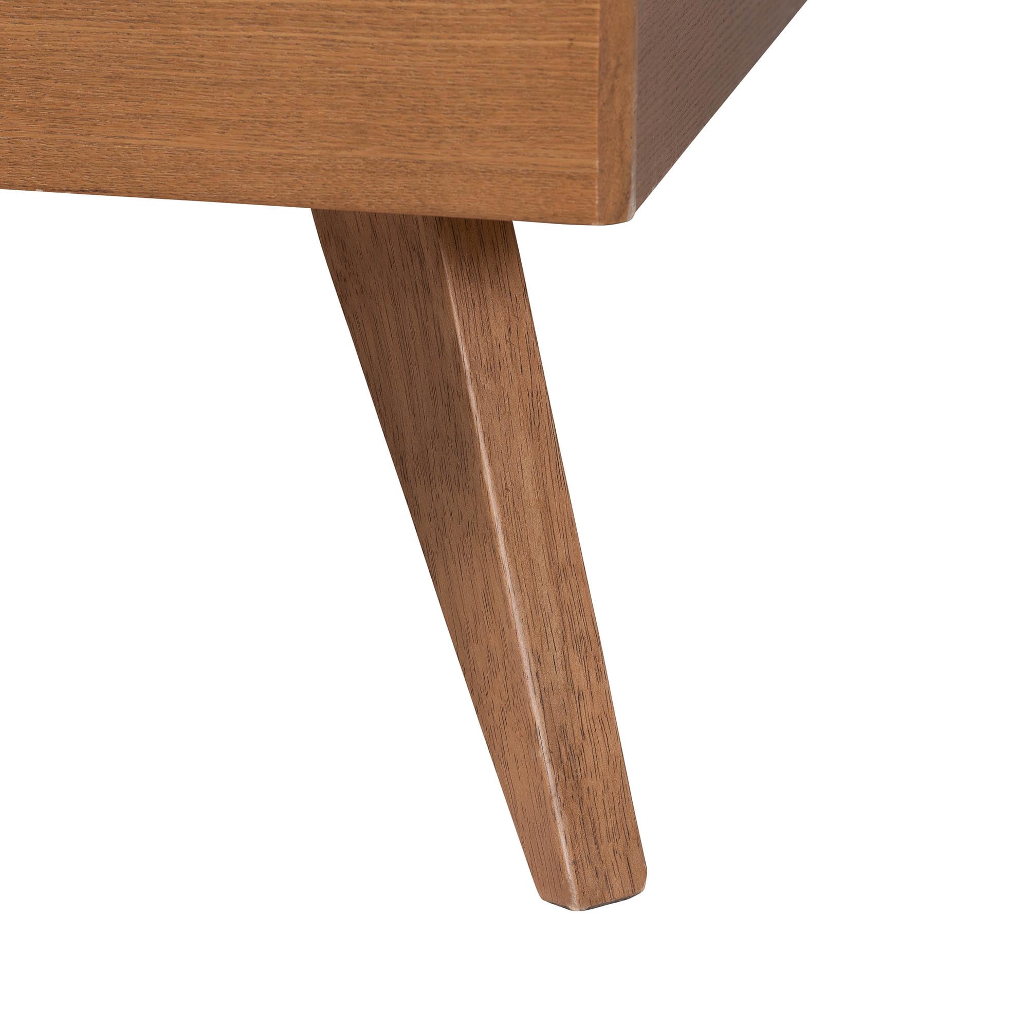 Baxton Studio Chinedu Modern Platform Bed, Queen, Ash Walnut