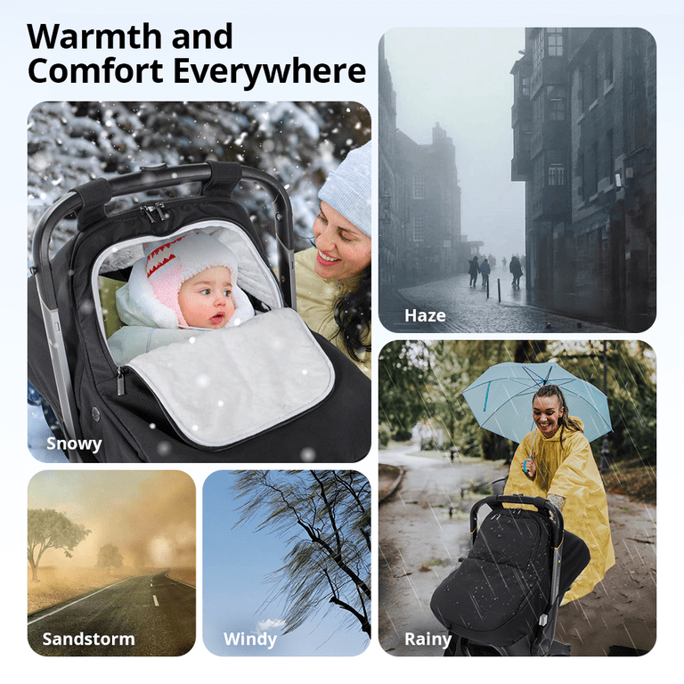 Caveen Baby Car Seat Cover, Windproof Canopy photo 2