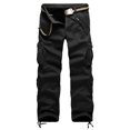 thumbnail image 3 of Men's Fashion Casual Pocket Pure Color Thickened And Padded Work Pants, 3 of 4