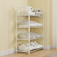 thumbnail image 7 of Up to 65% Off Shoe Rack Shoe Rack Storage Organizer With 4 Tiers Metal Shelves For Bedroom Closet Entry Dorm Room, 7 of 7