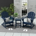 thumbnail image 3 of Polytrends  Laguna Hdpe All Weather Outdoor Patio Rocking Chairs With Side Table (3-Piece Set) Navy Blue, 3 of 5