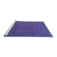 thumbnail image 2 of Ahgly Company Machine Washable Indoor Round Oriental Blue Industrial Area Rugs, 6' Round, 2 of 4