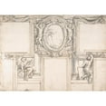 thumbnail image 3 of Luigi Garzi 24x18 Black Modern Framed Museum Art Print Titled - Design Wall Elevation with Stucco and Painted Decorations (1708), 3 of 5