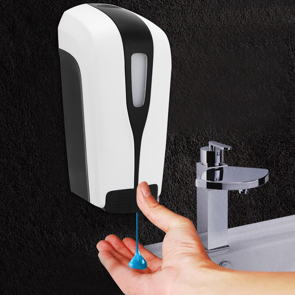 BIMZUC 500 ml Wall‑Mounted Liquid Soap Dispenser with Locking Cap, Dual‑Nozzle, Clear Window & Scale – Ideal for Hotels, Offices & Public Restrooms