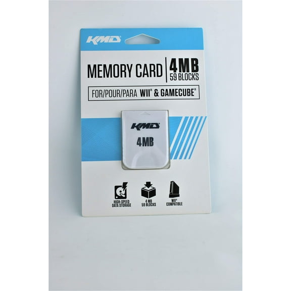 KMD 4 MB 59 Blacks Memory Card for Nintendo Wii and GameCube System