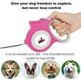 thumbnail image 4 of Retractable Dog Leash with Light 15 Poop Bags, Dispenser 16ft Extendable Dog Walking Leash for Small Dogs up to 55 lbs, Non-Slip Handle - Pink, 4 of 6