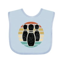 Inktastic Bowling Sunset for Bowler Silhouette Bowling Pins Boys or Girls Baby Bib