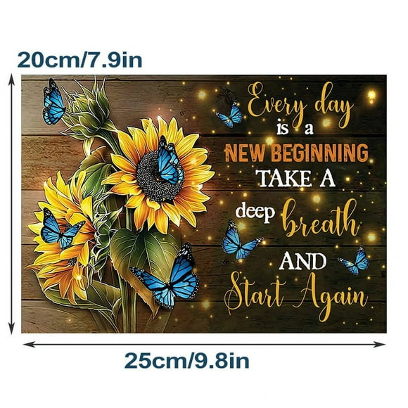Spring Decoration Canvas Painting Wall Art Poster Literary Sunflower Home Decor Hanging Picture for Living Room Bedroom
