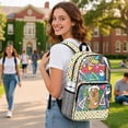 thumbnail image 2 of Xoenoiee Capybara Pencil Ruler Brush Print Transparent Clear Backpack for Girls PVC School Bag with Handle Transparent School Bookbag Daypack with Zipper Pocket for Camping Outdoor Travel Sports, 2 of 7
