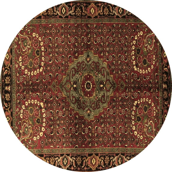 Ahgly Company Indoor Round Persian Brown Traditional Area Rugs, 6' Round