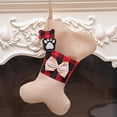 thumbnail image 3 of ziyahi Bone Christmas Socks Grid Pattern Small Gift Packaging Xmas Tree Christmas Door Wreath Hanging Pendent Sack Candy Wedding Line, 3 of 7
