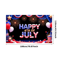 thumbnail image 3 of Firework Design Independence Day Celebration Banner Decorative Balloons Patriotic Theme Stars and Stripes Happy Fourth of July for Outdoor Party National Holiday Event Festive Gathering, 3 of 7