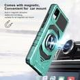 thumbnail image 4 of Galaxy Wireless Case for TCL A3 A509DL / TCL A30 / TCL ION Z Case with Tempered Glass Screen Protector [Military Grade] Ring Car Mount Kickstand Shockproof Hard Phone Case - Teal, 4 of 6