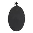 thumbnail image 5 of Kate and Laurel Yitro Traditional Oval Metal Framed Wall Mirror, 20 x 34, Black, Industrial Accent Mirror for Farmhouse Decor, 5 of 7