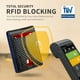 thumbnail image 4 of Cartera RUNBOX, delgada, de piel, plegable, con bloqueo RFID, color negro, 4 of 6