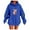 Blue, variant on Letter Print Hooded Sweatshirt Long Sleeve Pullover Pocket Hoodie Sweatshirt Blank Sweat Shirts for Women Sweater Women Zipper Women's Sweatshirts Hoodie with Pockets Long Jacket Red M