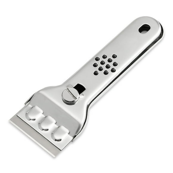 Cepillo de acero inoxidable para limpiar ollas, sartenes y utensilios de cocina, con rascador resistente y duradero