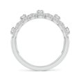 thumbnail image 2 of ANGARA Natural Diamond Broad Filigree Anniversary Ring in 14K White Gold for Women (Size-2.6mm| Color-I-J| Clarity-I1-I2) | Anniversary, Jewelry Gift for Women | Natural Diamond Ring, 2 of 8