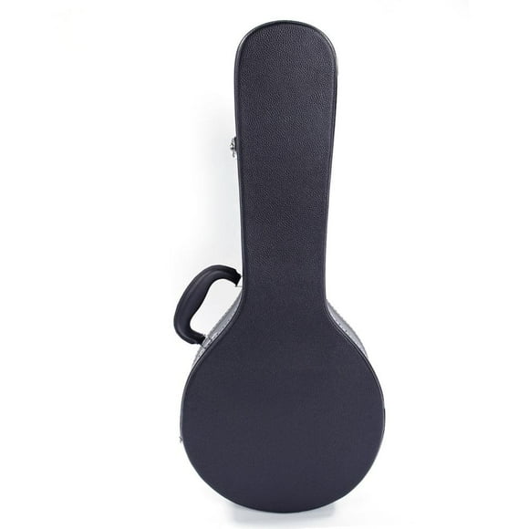 Glarry Hardshell A-Style Mandoline Étui en Cuir Noir