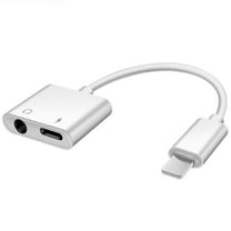 KALMORE Headphone Adapter for iPhone Adapter Aux Audio to 3.5mm 2 in 1 Jack Cables Dongle for iPhone Earphone Splitter Adapter for iPhone 11/Xs/XR/X/8 Plus Music and Charging Compatible Support All iOS-White