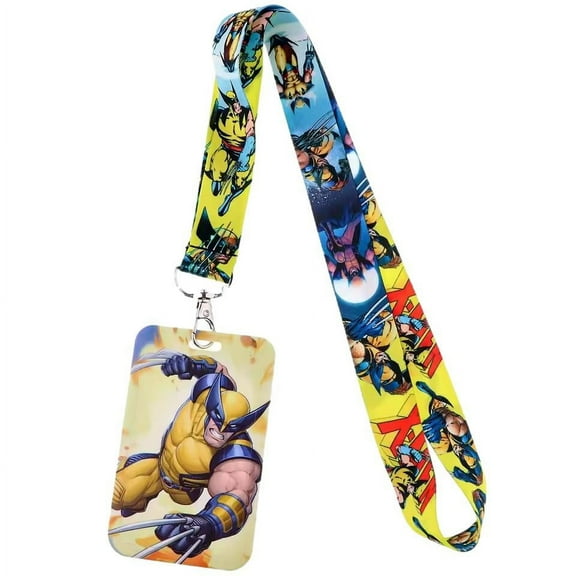 Wolverine Comic Character AOP with ID Holder Lanyard Keychain