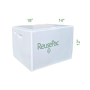 ReusePac 18x14x12in Reusable Foldable Boxes 4 Pack off White