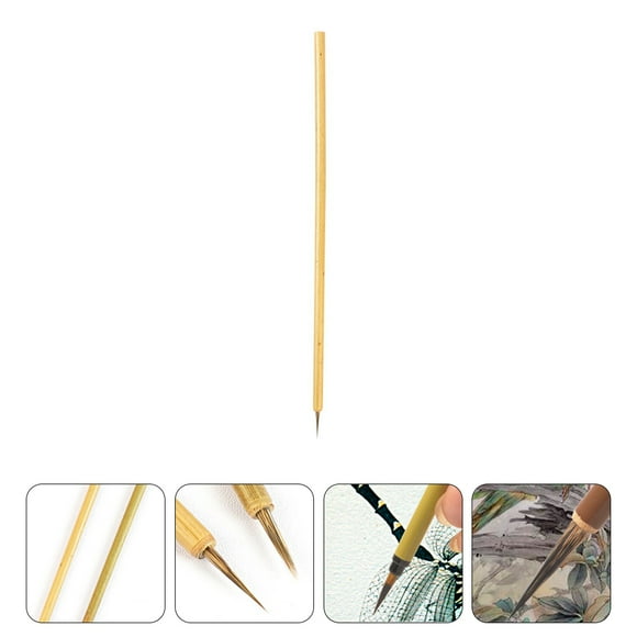 Mobutofu 1Set Chinese Calligraphy Drawing Pen for Calligraphers Beige Cylindrical