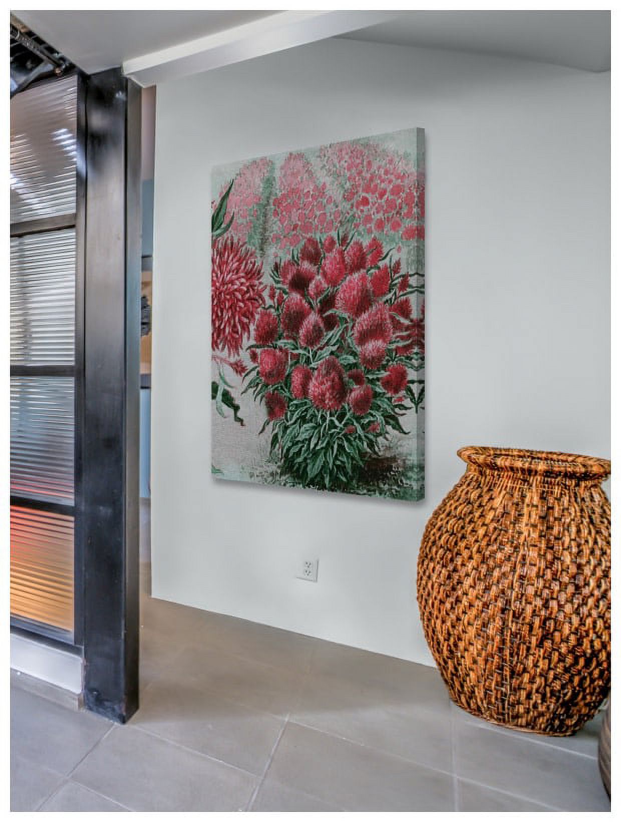 "Wool Flowers 2" Painting Print on Wrapped Canvas