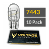Voltage Automotive 7443 Automotive Brake Light Turn Signal Side Marker Tail Light Bulb (10 Pack) - Standard Replacement