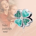 thumbnail image 2 of ROSIANNA 925 Sterling Silver Charm for Bracelets Green 4-Leaf Lucky Clover Bead Charms Women Bracelet Charm, 2 of 6