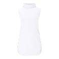 thumbnail image 5 of Sleeveless Turtlenecks Tank Tops for Women Tunic Plus Size Mock Neck Side Pleated Soft Basic Stretch Slim Blouses, 5 of 7