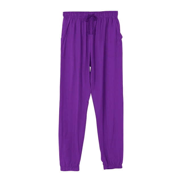 Dealovy Sweatpants for Women Casual Solid Color with Pocket Drawstring Loose Fitting Homewear Jogger Pants
